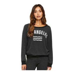 Sol Angelous New Arc Logo Pullover Crewneck Knit Top Sweatshirt in Grey and Navy